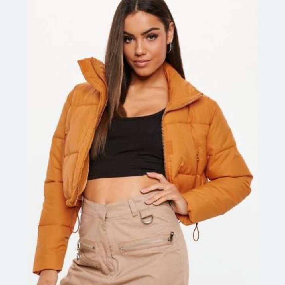 Women's Orange Puffer Jacket